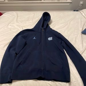 North Carolina Tar Heels Jordan Brand Travel Fleece Full-Zip Hoodie - Navy